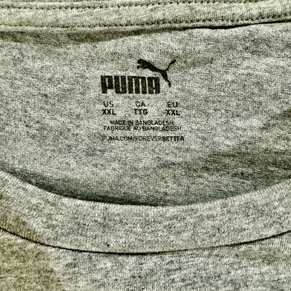 Men’s XXL Grey & Black Big Cat Puma Logo Short Sleeve T-shirt, brand new! - Picture 6 of 6